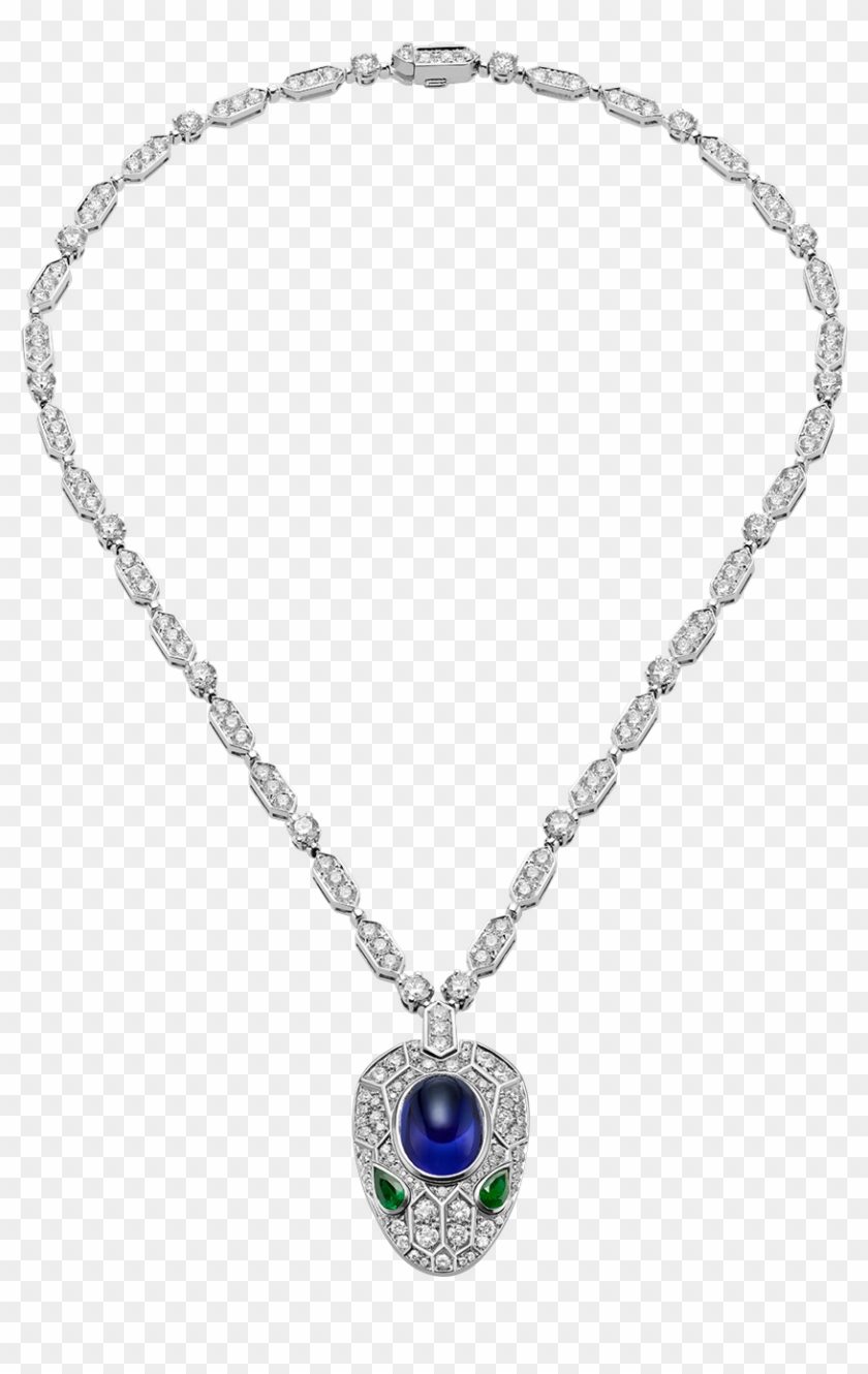 Crowned With A Prominent Sapphire, The Serpenti Necklace - Bvlgari Necklace Serpenti Seduttori Clipart #4548776