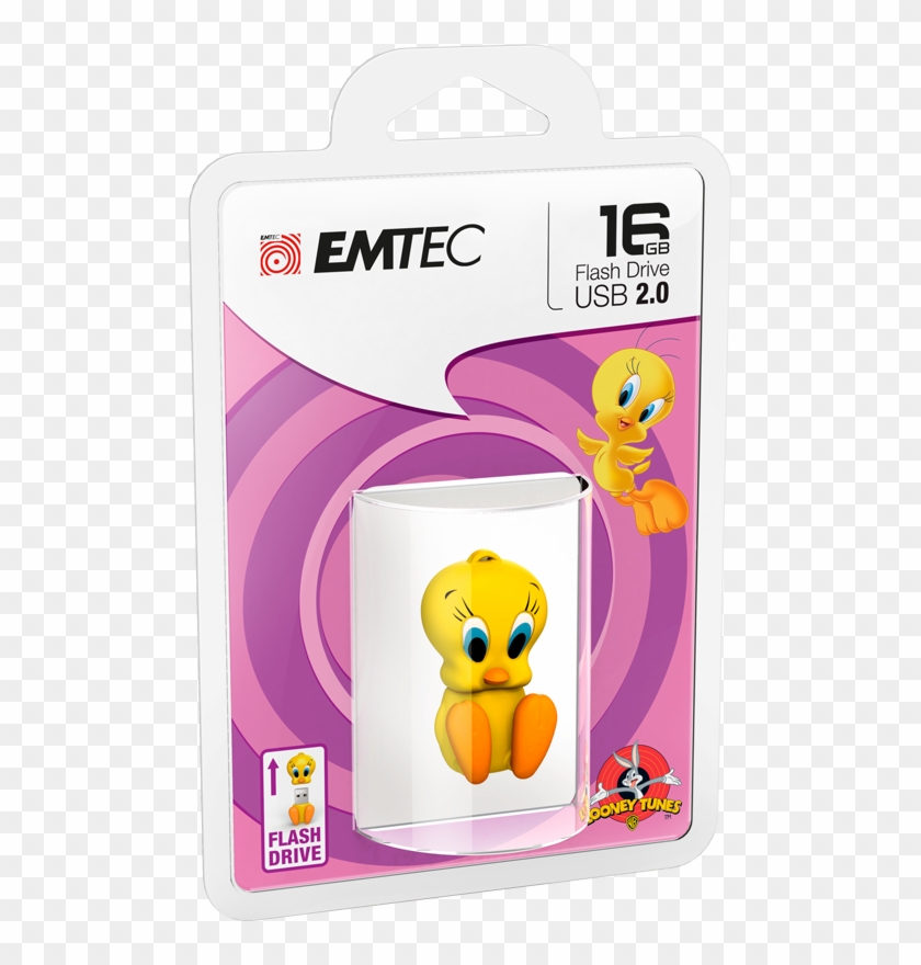 Tweety & Sylvester, Tweety Cardboard 16gb - Usb Stick Clipart