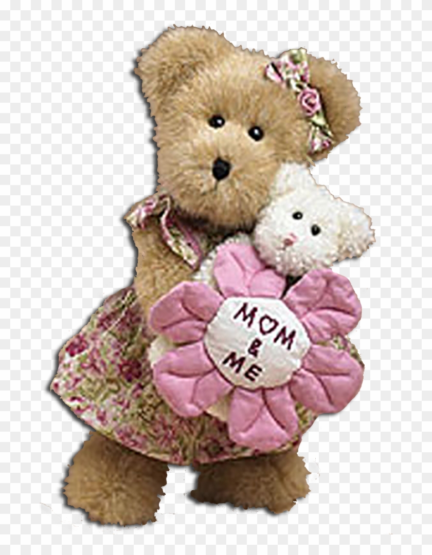 Boyds Momma Bearlove Teddy Bear With Baby And Flower - Teddy Bear With Mom Clipart #4549418