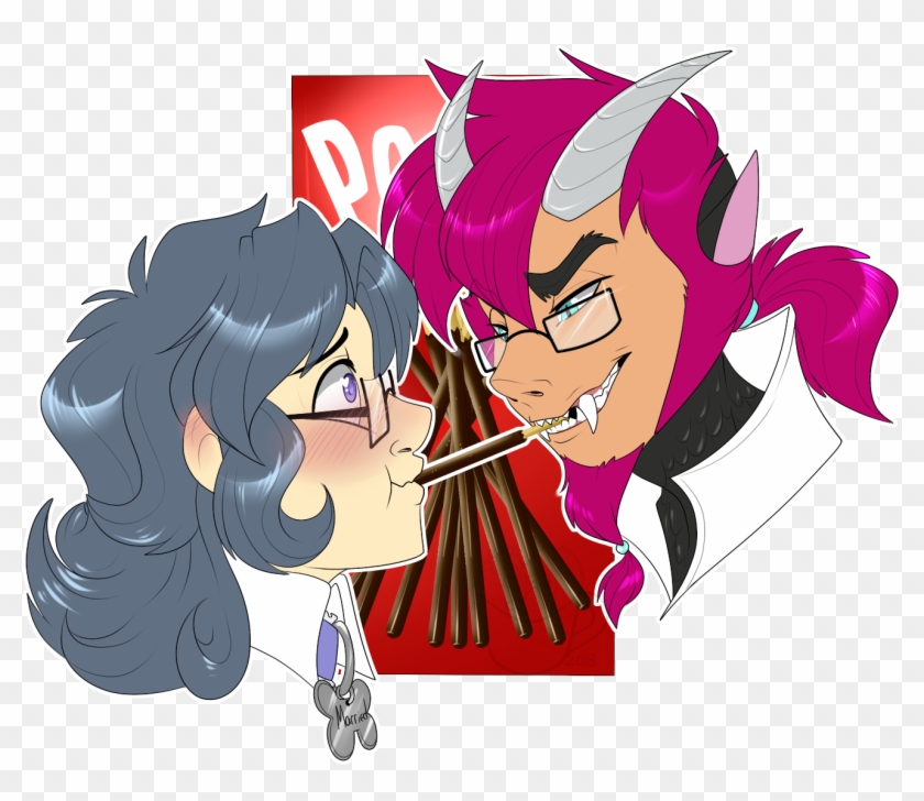 Pocky Game Couples Eugene And Advan By Nighttwilightwolf - Cartoon Clipart #4549597