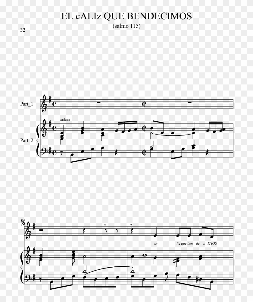 El Caliz Que Bendecimos Sheet Music 1 Of 9 Pages - Ten More Days Sheet Music Clipart