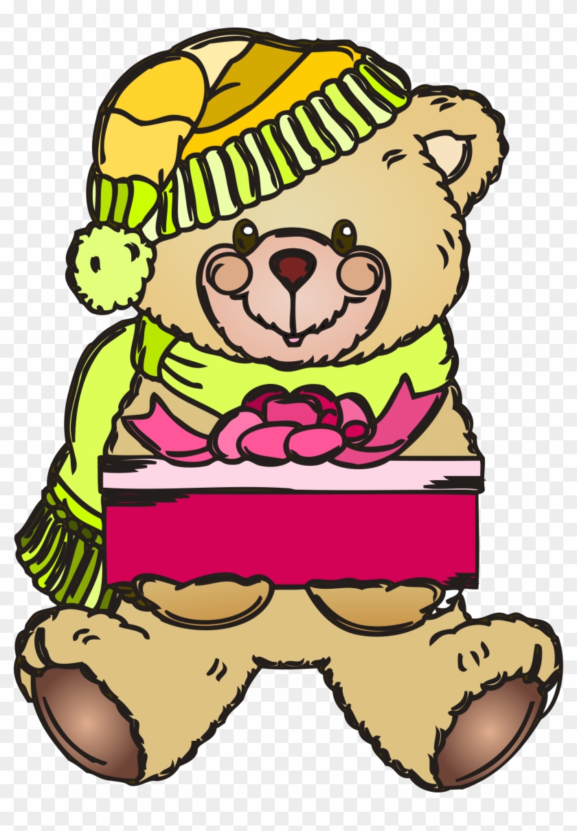 This Free Icons Png Design Of Holiday Bear - Christmas Teddy Bear To Color Clipart #4549724