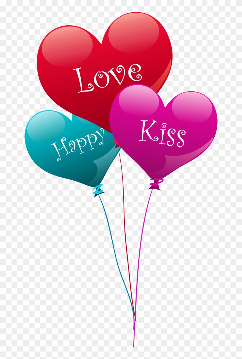 Balloons Clipart Valentines - Happy Valentines Balloons Png Transparent Png #4549819