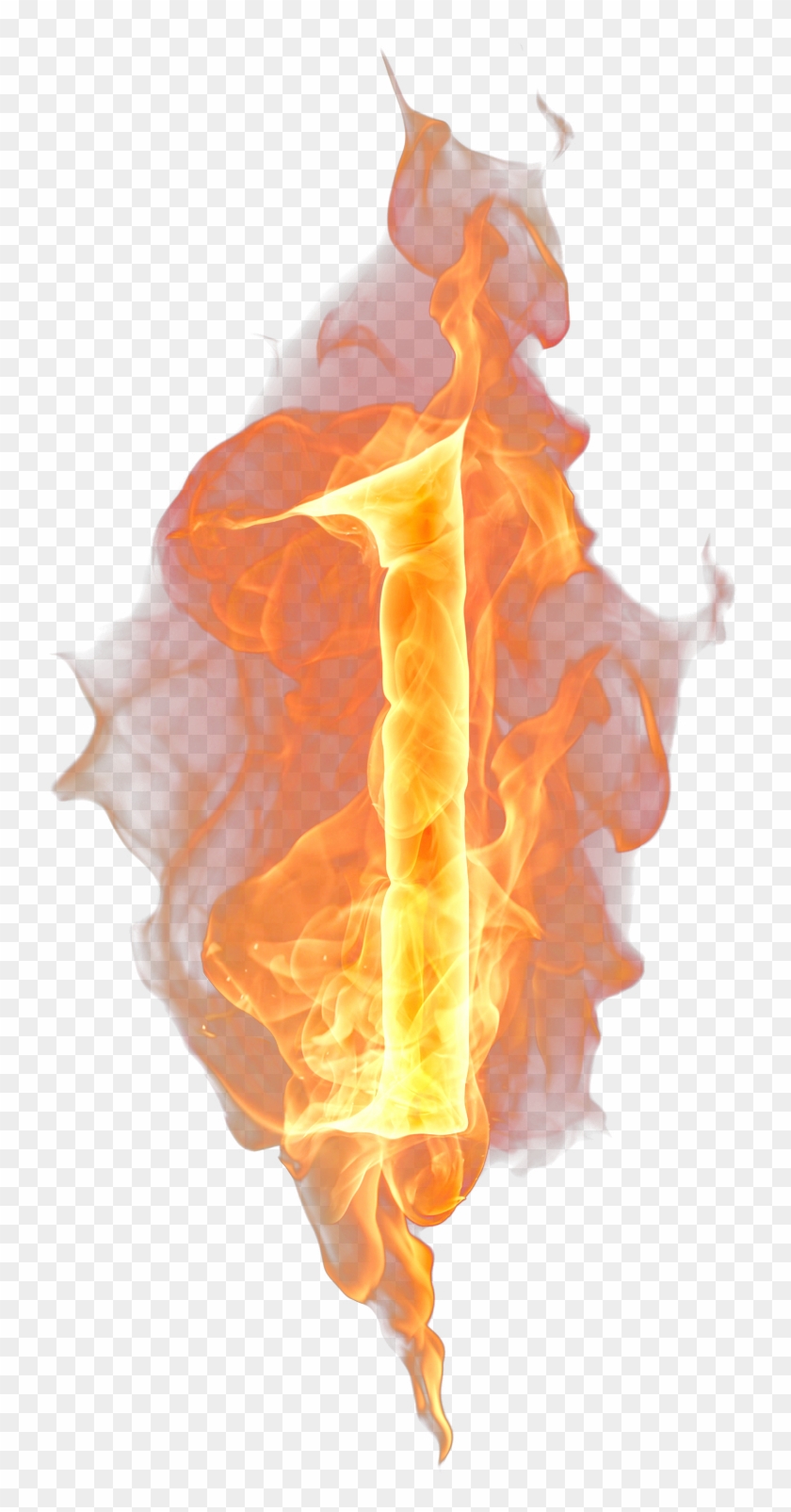 1 Number Png Free Image - Fire Clipart