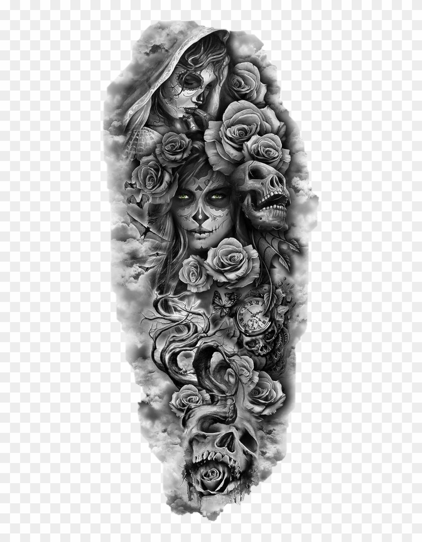 Report Abuse - Drawing Sleeve Tattoo Design For Men Clipart
