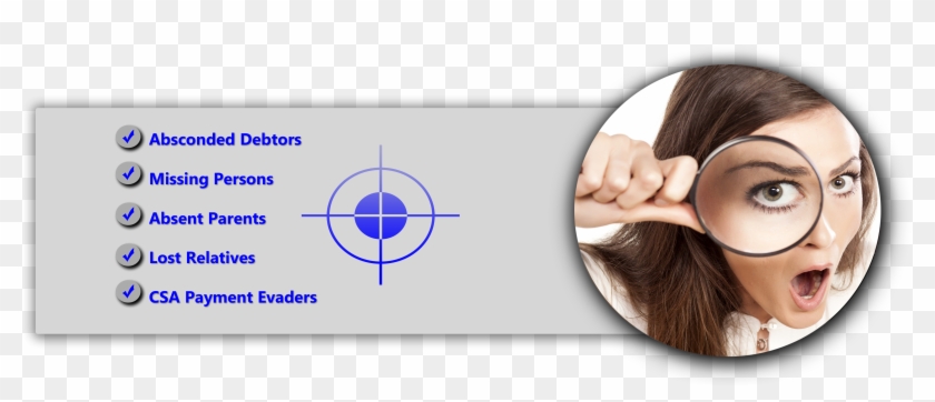 Track And Trace Banner With Office Woman Holding Magnifying - Circle Clipart #4551865