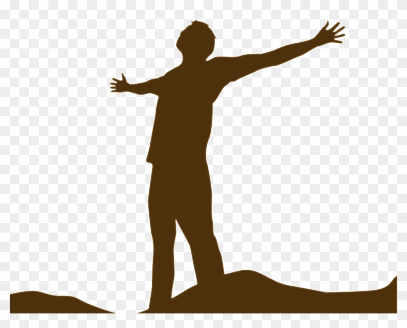 Celebrate ﻿﻿﻿recovery - Praise Silhouette Png Clipart #4552230