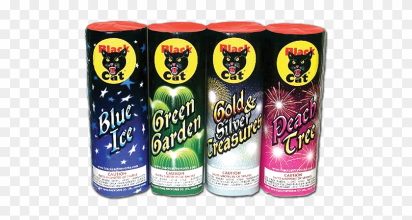 Assorted 9" Ftns - Black Cat Fireworks Clipart