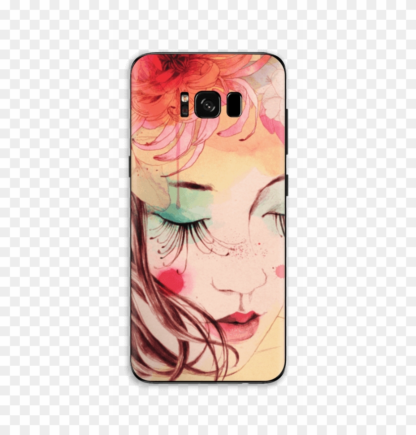 Blushing Girl Skin Galaxy S8 Plus - Cartoon Clipart