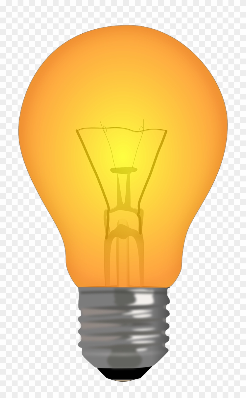 Light Bulb Filament Lamp Orange Png Image - Electric Bulb Clipart #4553271