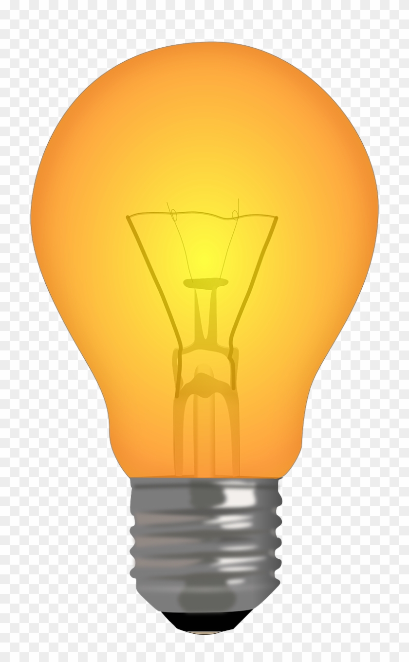 Light Bulb Filament Lamp Orange Png Image - Electric Bulb Clipart