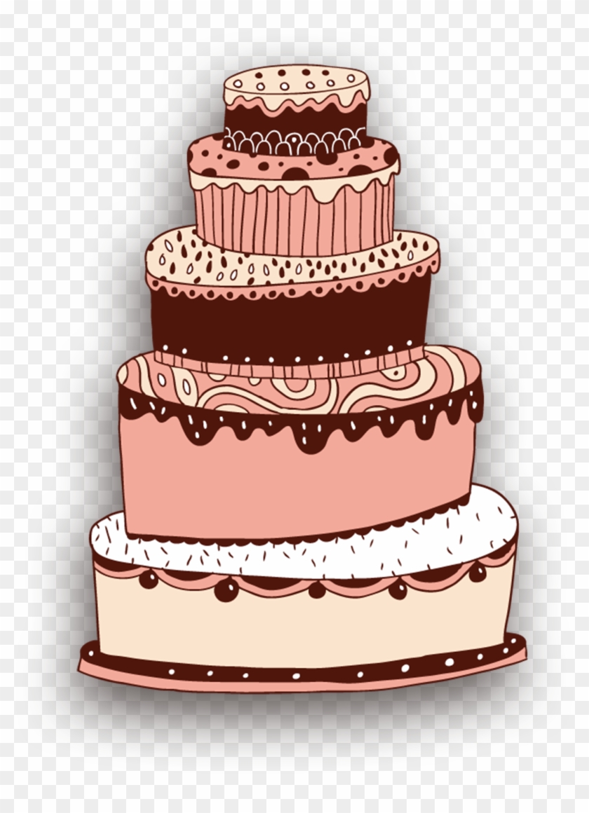 Wedding Cakes With Cupcakes, Cupcake Wedding, Cake - Layered Cake Cartoon Clipart