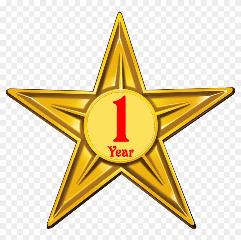 Barnstar Of One Year Diligence Clipart