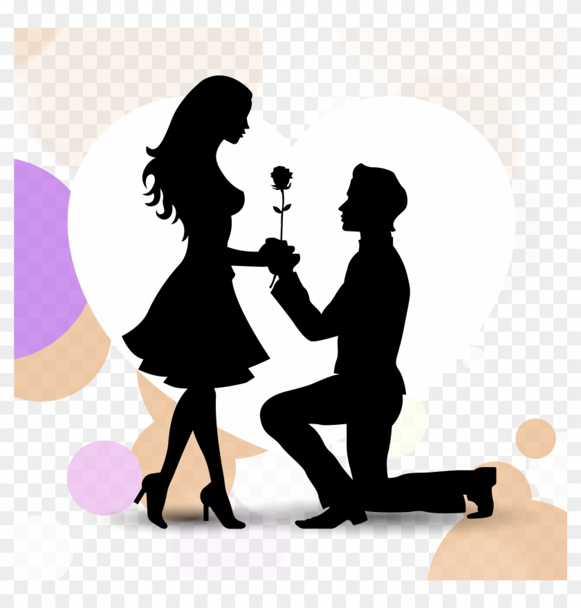 Wedding Cake Clipart Merriage - Love Propose Vector Png Transparent Png #4554287