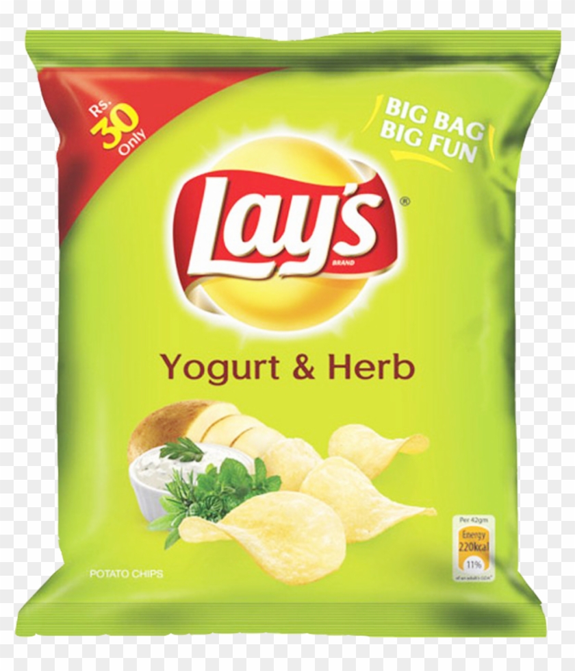 Lays Chips Yogurt & Herb 40 Gm - Lays Clipart #4554797