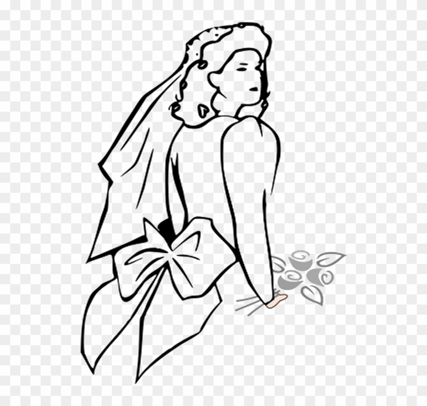 Wedding Coloring Pages Dancing Cowgirl Design - Outline Pictures Of Flowers Clipart #4554980