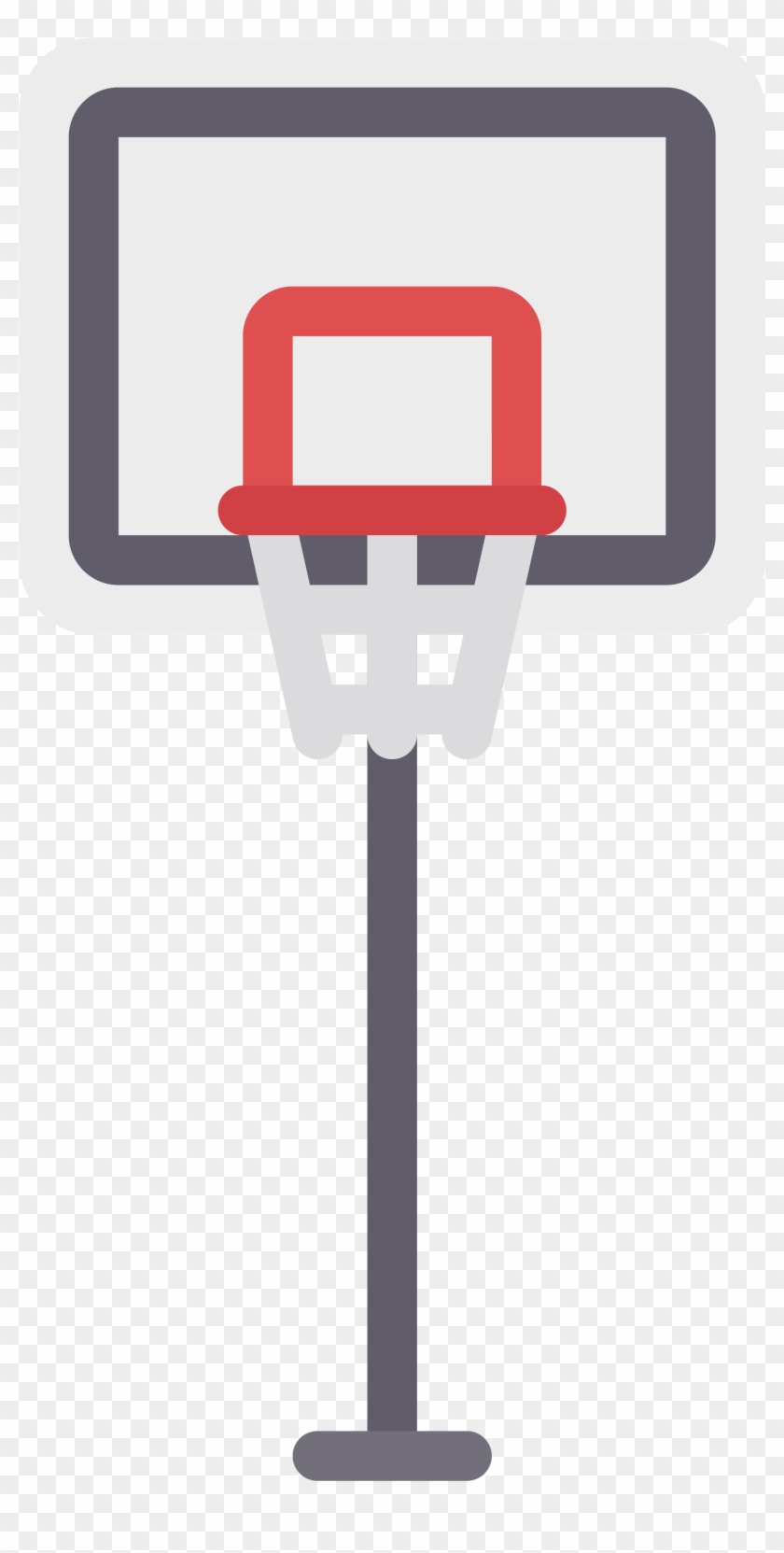 Rectangle Backboard Basketball Hoop Clipart - Cartoon Basketball Hoop Transparent - Png Download
