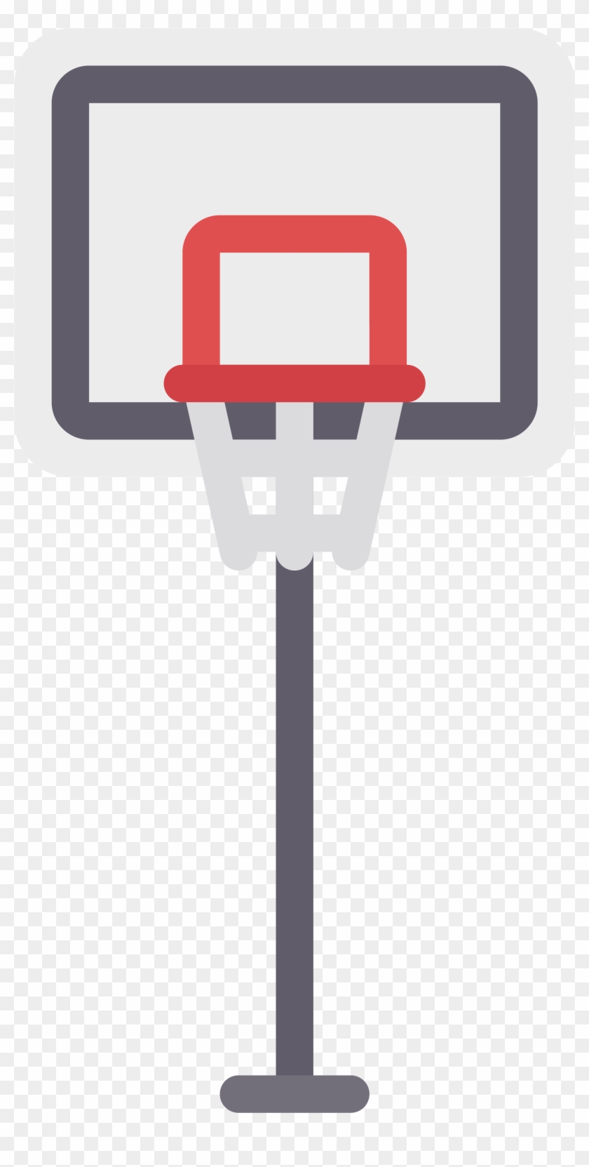 Rectangle Backboard Basketball Hoop Clipart - Cartoon Basketball Hoop Transparent - Png Download #4554983