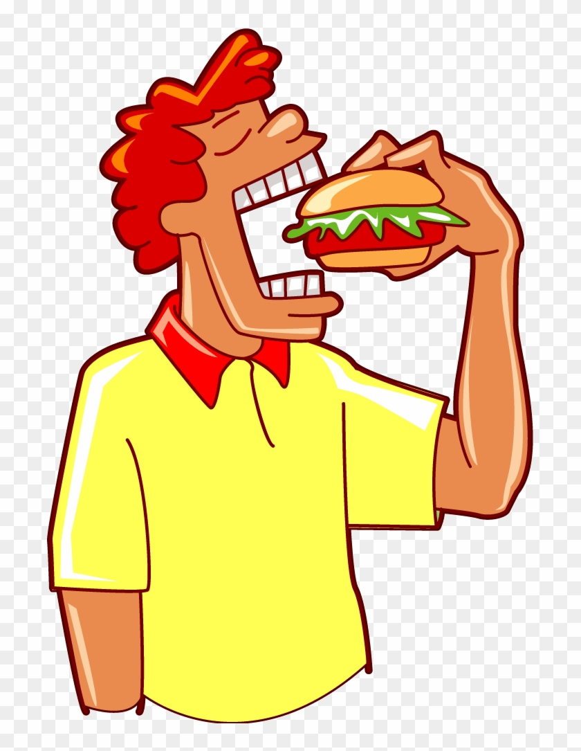 19 Person Eating Pizza Clip Free Stock Huge Freebie - Eating Clip Art - Png Download #4555674