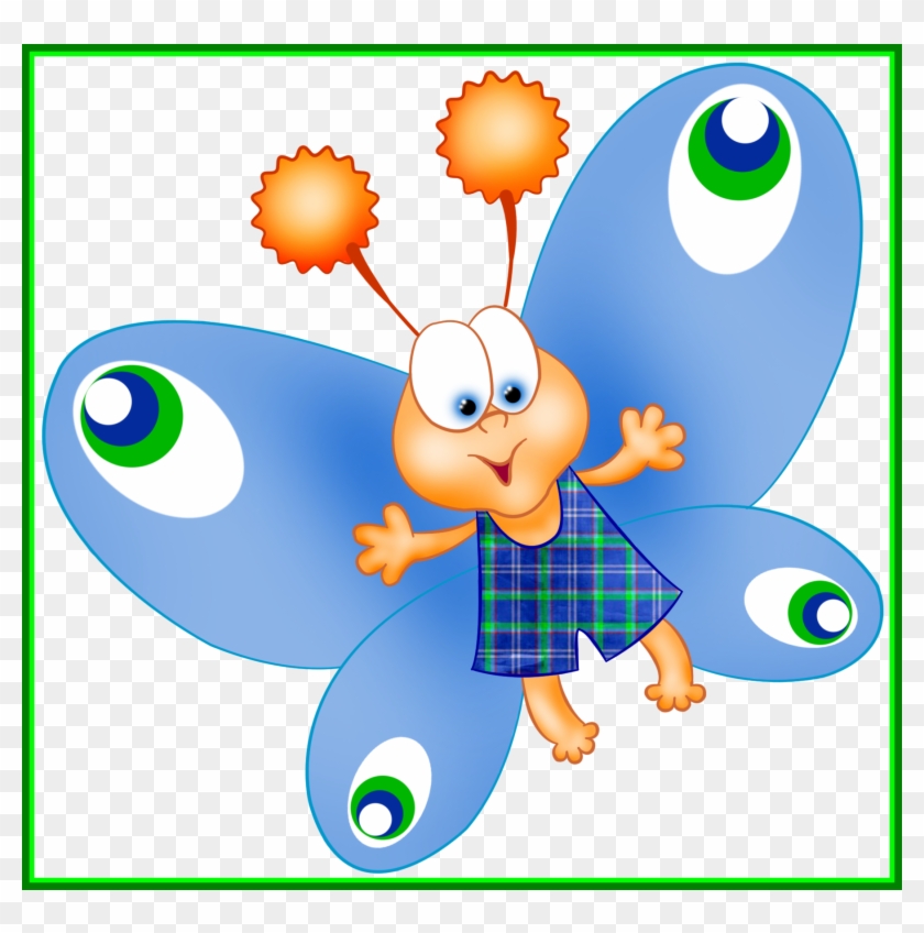 Best Detskij Sad Trsene Klipart Clip Art And Pict For - Cute Blue Butterfly Clipart - Png Download #4555989