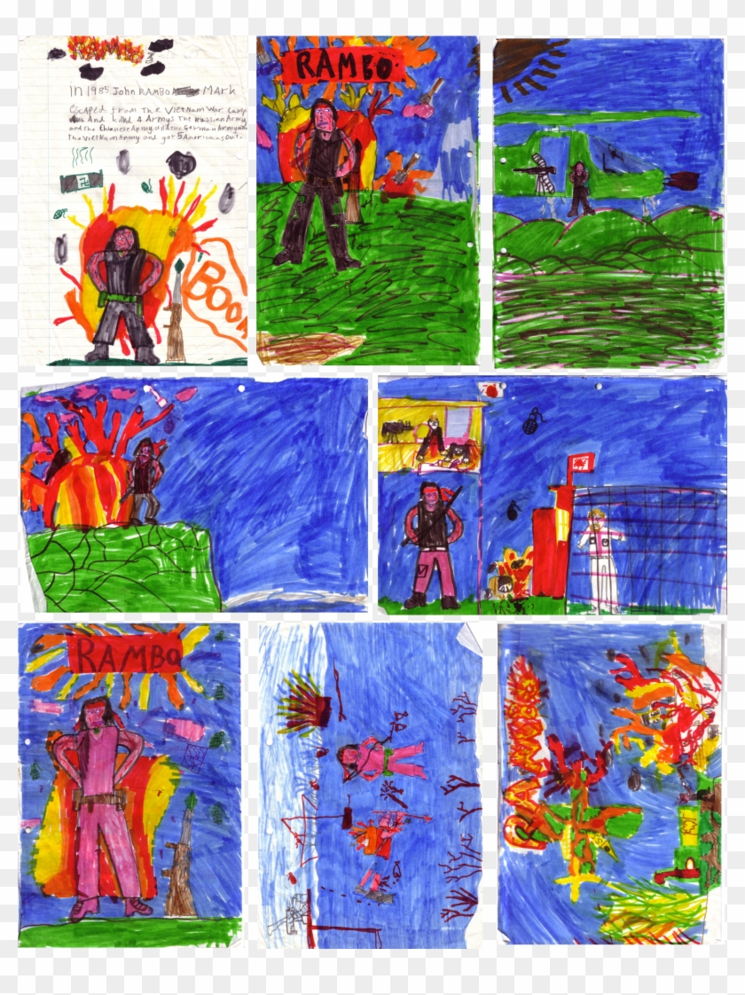 Tom Hodge Rambo Drawings - Child Art Clipart #4556225