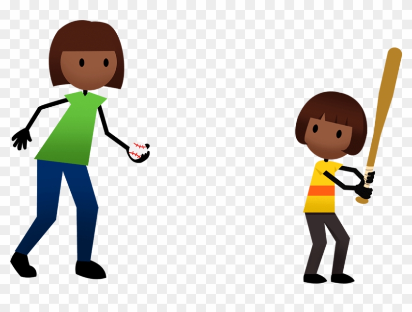 Baseball Batting - Cartoon Clipart