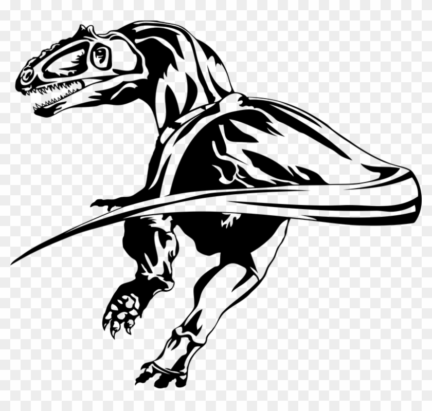 Dinosaur, Dino, The Silhouette, No Background, Gad - Gambar Siluet Dinosaurus Clipart