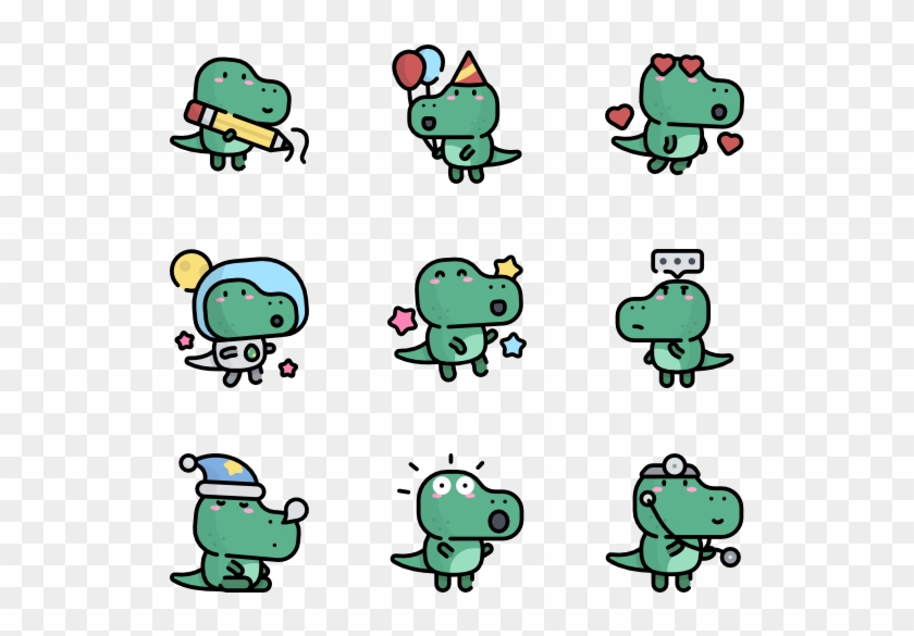 Download Dinosaur Avatars Situations Kawaii Dinosaur Clipart 4557049 Pikpng PSD Mockup Templates