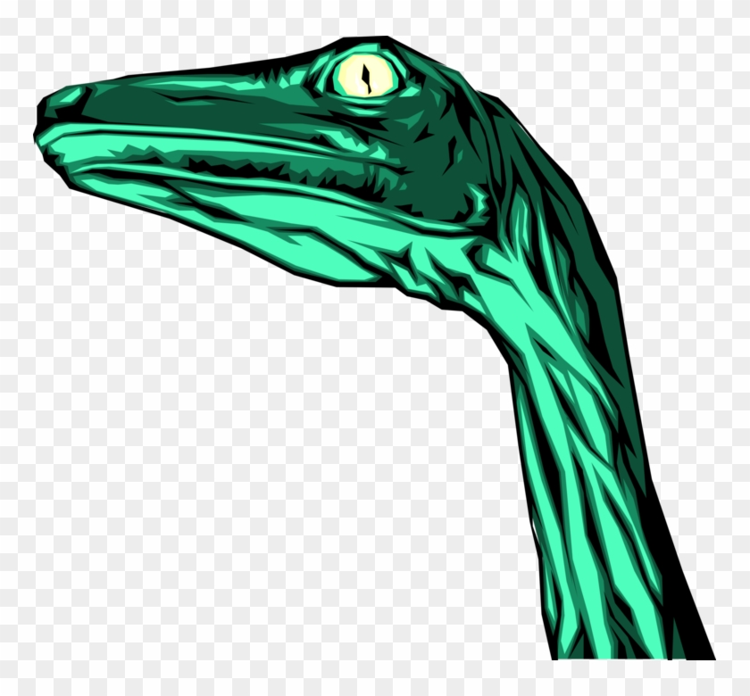 Vector Illustration Of Prehistoric Dinosaur Head From - Lesothosaurus Clipart