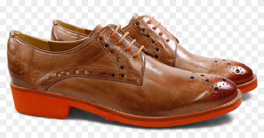 Derby Shoes Amelie 7 Cappu Toe Orange Rook D Orange - Leather Clipart #4557393
