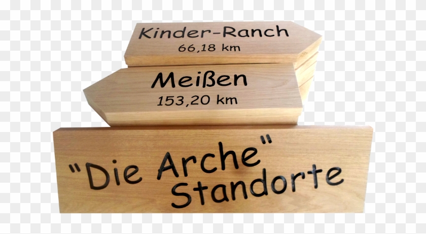 Oak Finger Signpost With Directional Arrows To The - Plank Clipart