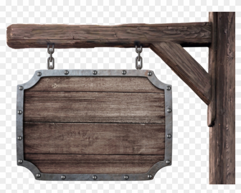 #ftestickers #post #sign #placard #wooden - Medieval Wooden Sign Png Clipart