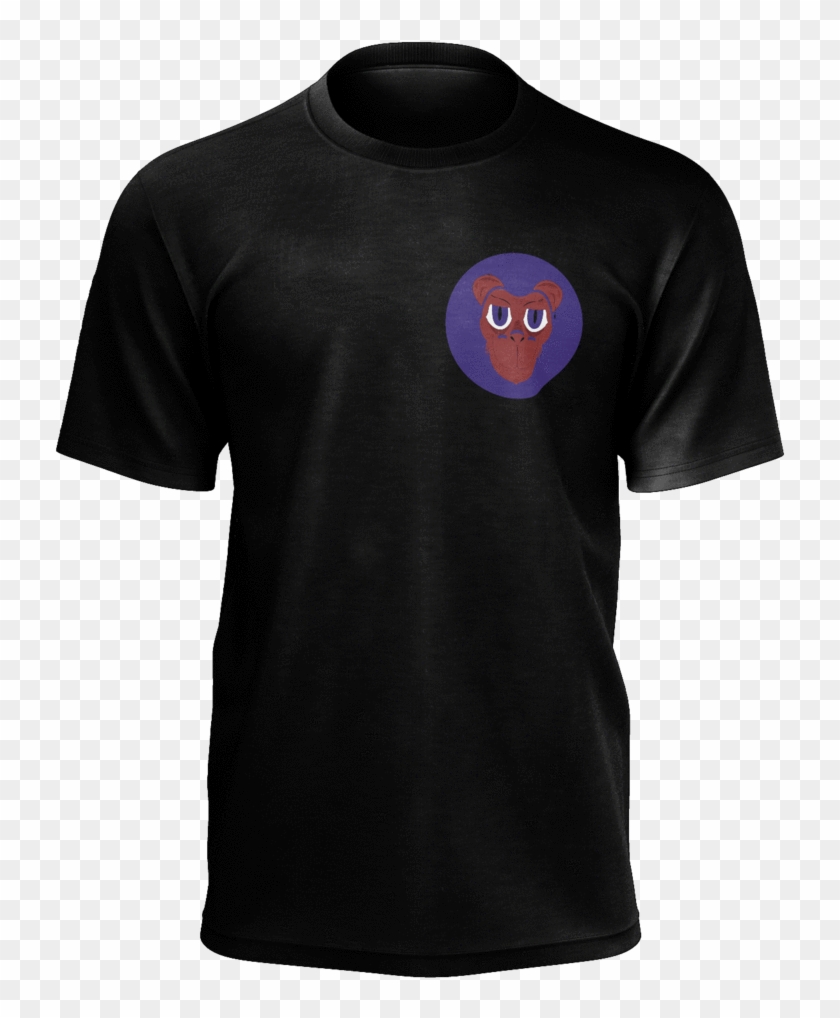 Monkey Face T-shirt Men's - Ash City 88181 Black Clipart
