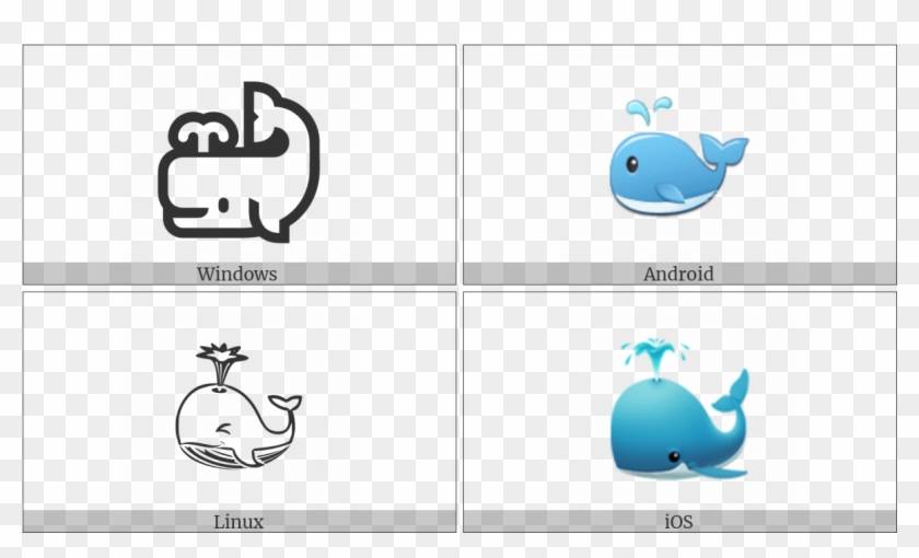 Spouting Whale On Various Operating Systems - Cartoon Clipart #4558656