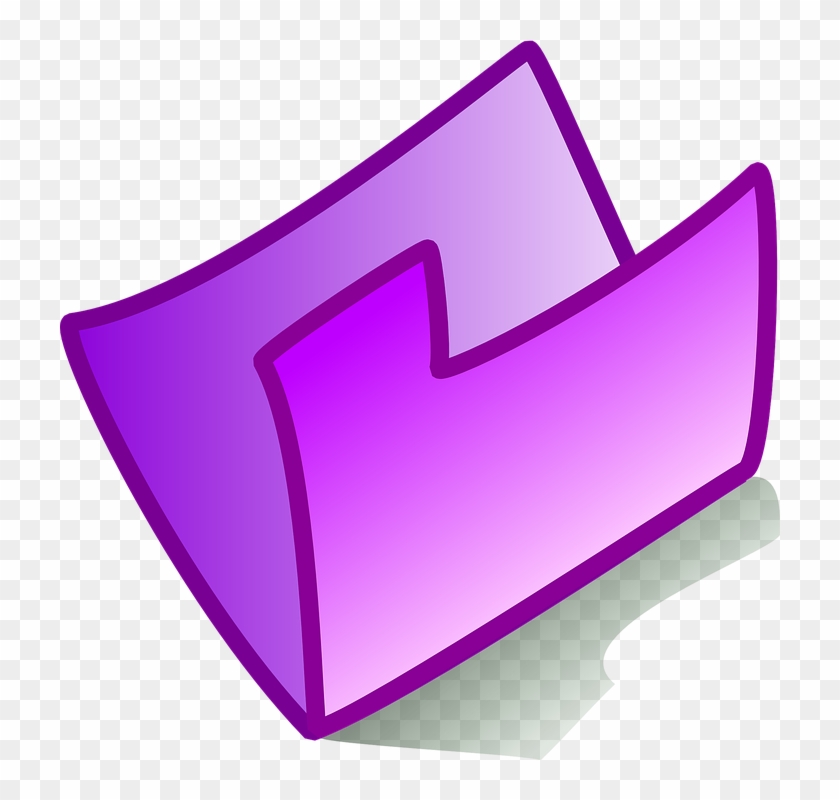 Folder Icon Purple Empty Open Symbol Sign File - Purple Folder Clipart - Png Download #4559138