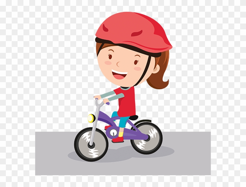 Bike Riding Bikes And Bicycles Girl The - Girl Riding Bike Clipart - Png Download #4559332