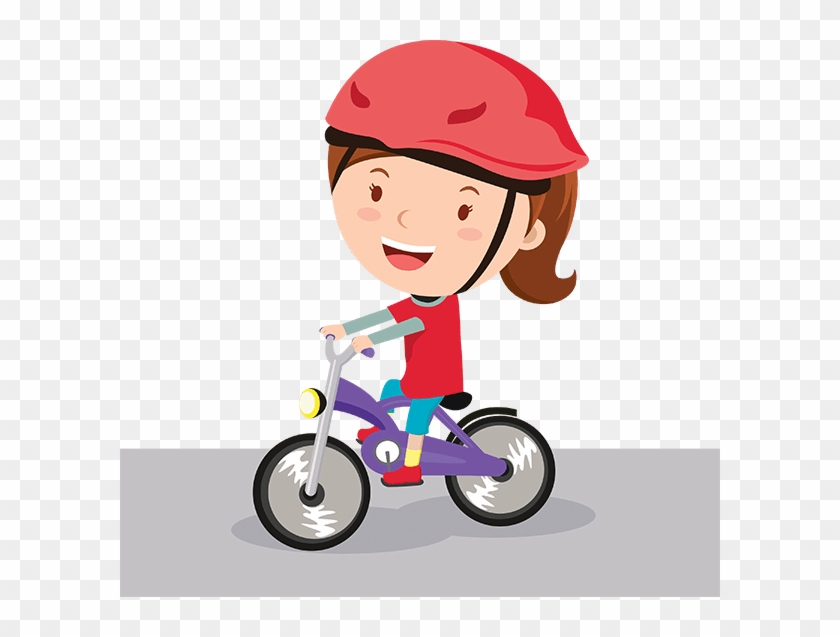 Bike Riding Bikes And Bicycles Girl The - Girl Riding Bike Clipart - Png Download