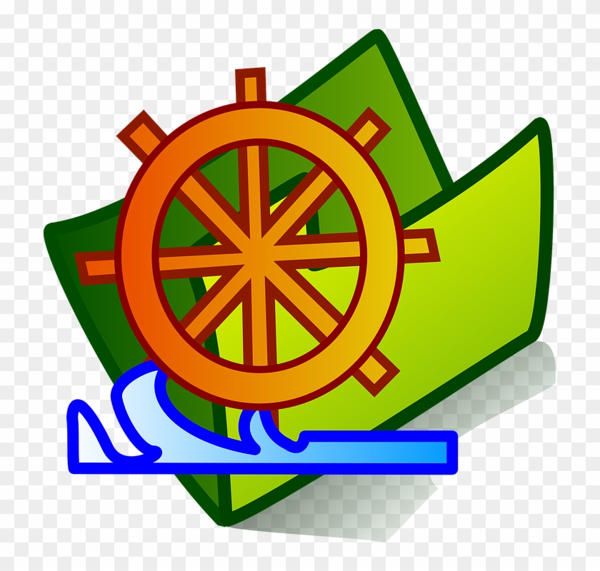 Ship's Wheel Steering Wheel Nautical Navigation - E Posta Clipart