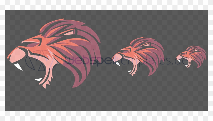 Clan Logo Vector Sizes L034 Mascot Lion - Illustration Clipart #4559942