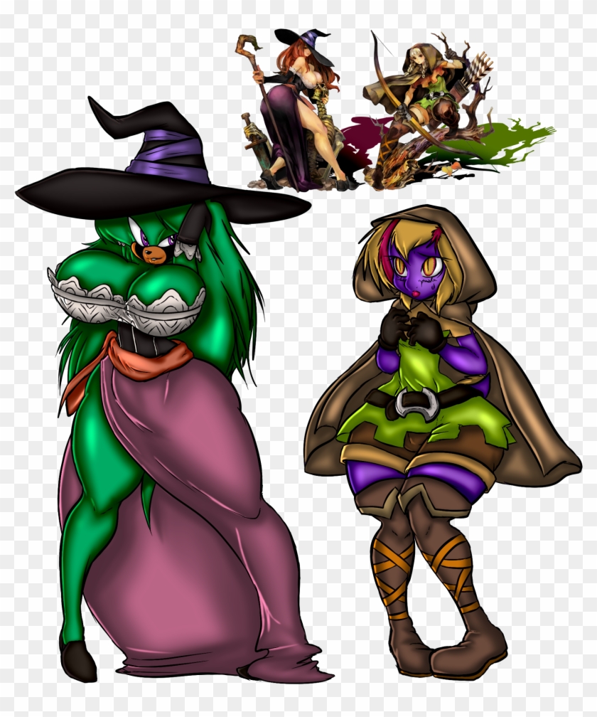 Maji The Enchantress / Maskara The Archer - Dragon's Crown Enchantress Clipart