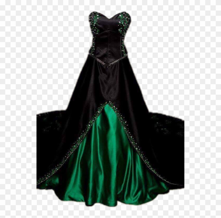 #dress #black #green #goth #enchantress #freetoedit - Cocktail Dress Clipart #4560280