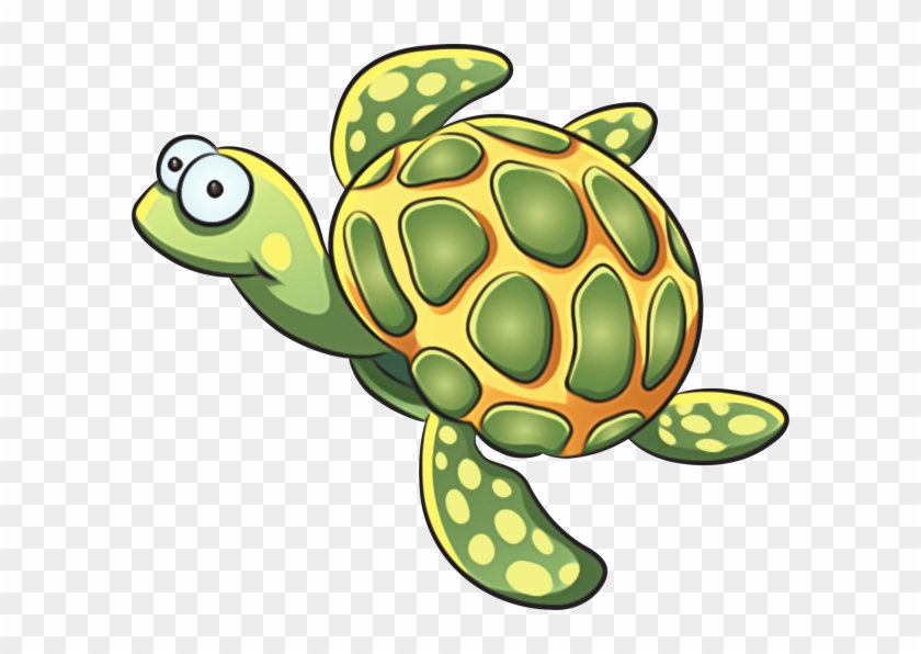 Green Clipart Sea Turtle - Turtle Draw Png Transparent Png