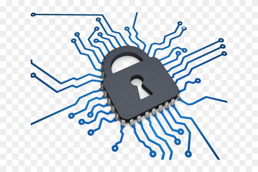 United Computer Network Lock States Cyberwarfare Black - Cyber Security Symbol Clipart #4560561