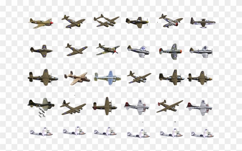 Fighter Plane Sprite Png - Plane Sprite Transparent Background Clipart #4561114