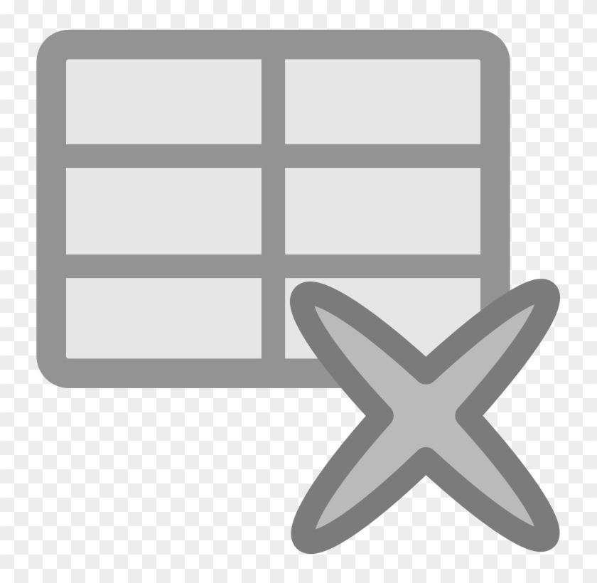 Delete Button Clipart Rectangle - Icono De Eliminar Tabla - Png Download #4561463