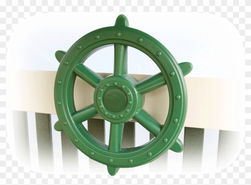 Green Ship's Wheel - Ship's Wheel Clipart #4561770