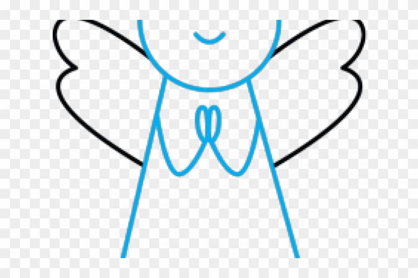 Drawn Angelfish Child - Draw A Cartoon Angel Clipart