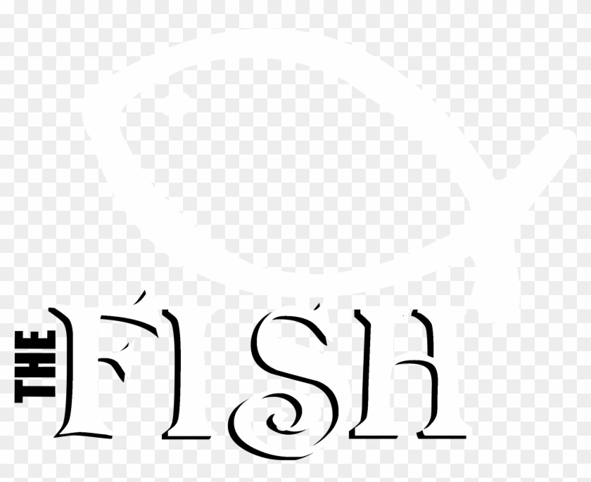 The Fish Logo Black And White - Calligraphy Clipart #4562030