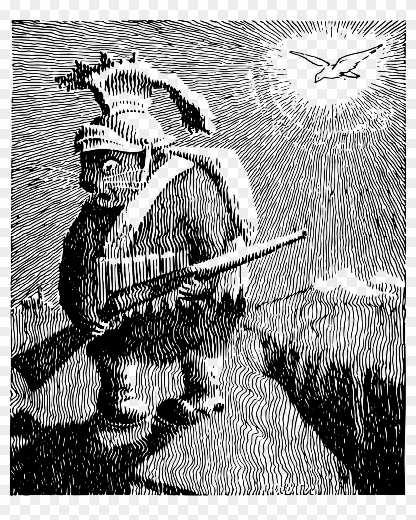 And Dove Png - Monochrome Clipart #4562306