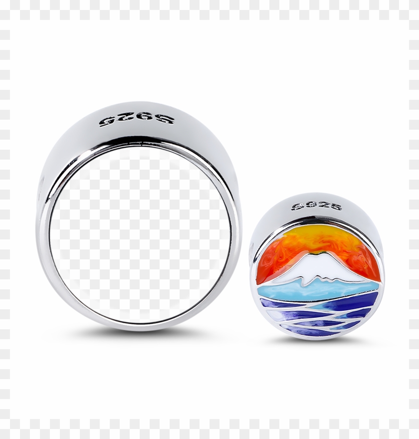 Gnoce "mount Fuji" S925 Sterling Silver Photo Charms - Circle Clipart #4562555